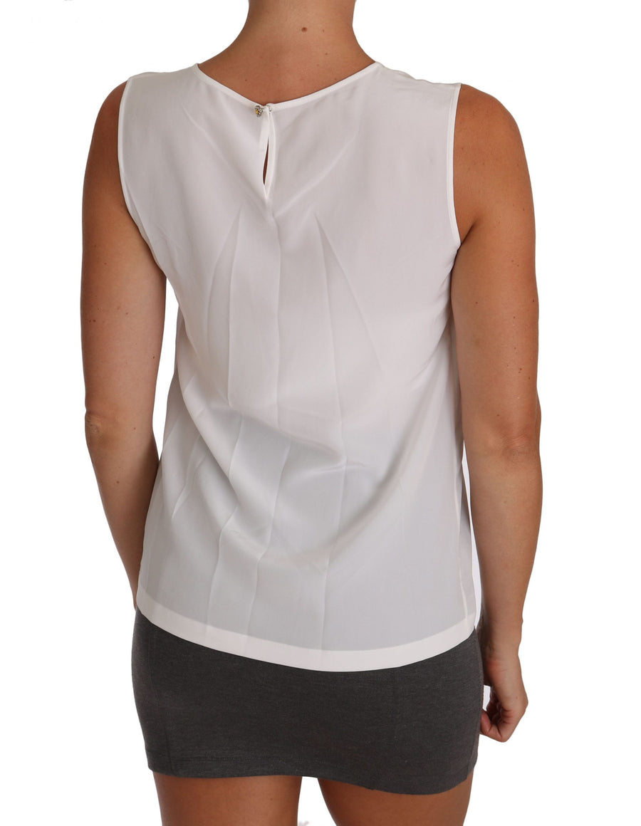 Dolce & Gabbana 100% Silk blouse in white