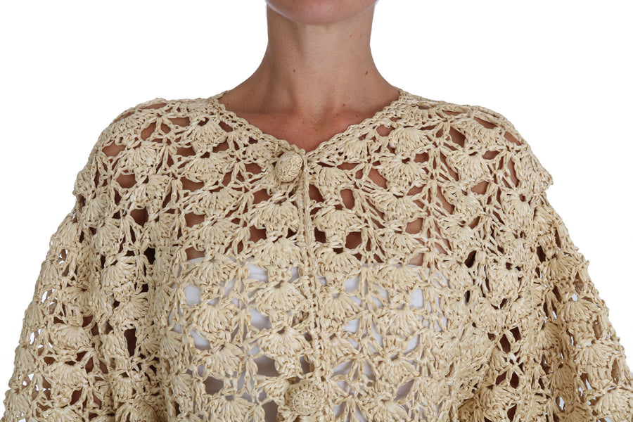 Dolce & Gabbana 100% viscose cardigan in beige