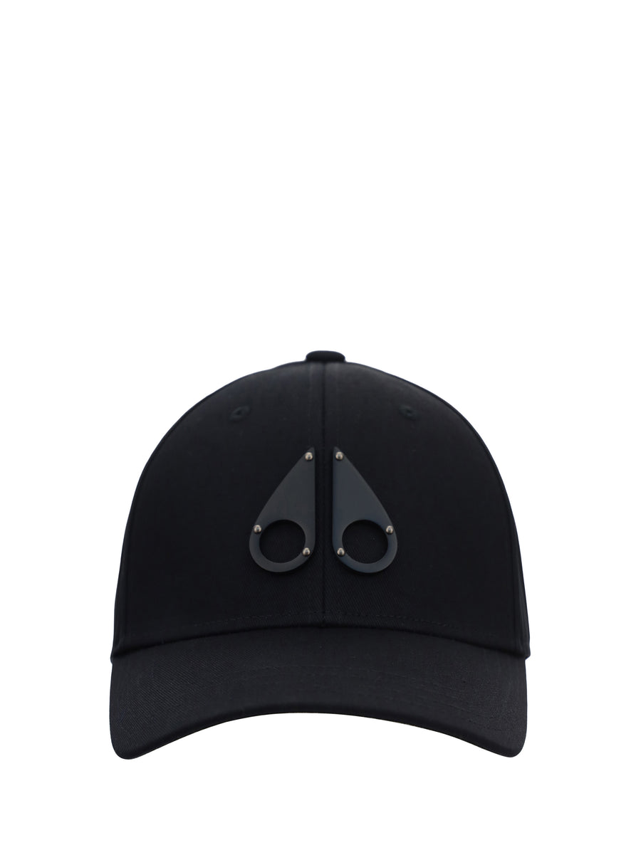 Moose Knuckles M31MA534 100% Cotton baseball cap in black