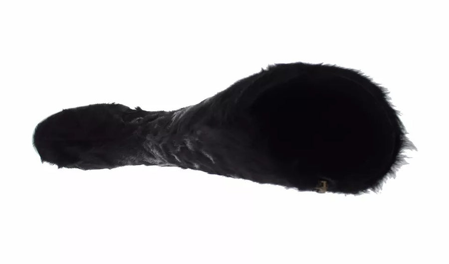 Dolce & Gabbana 98% Xiangao Fur boot in black