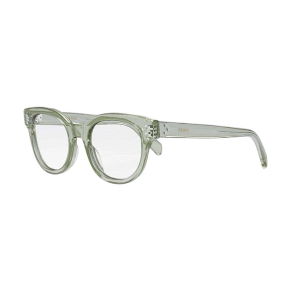 Celine CL50109I093 Acetate frame; clear plastic lenses eyeglasses in green