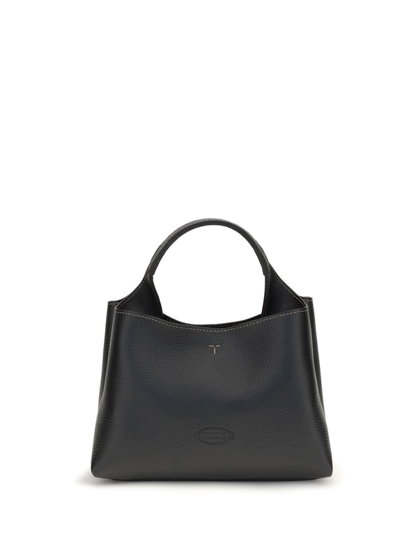 Tod's 100% Calf Leather Bos Taurus handbag in black