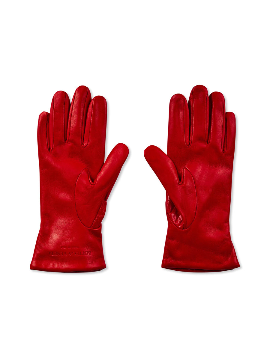 Bottega Veneta Leather gloves in red