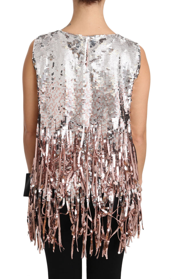Dolce & Gabbana 100% Nylon tank top in rose gold