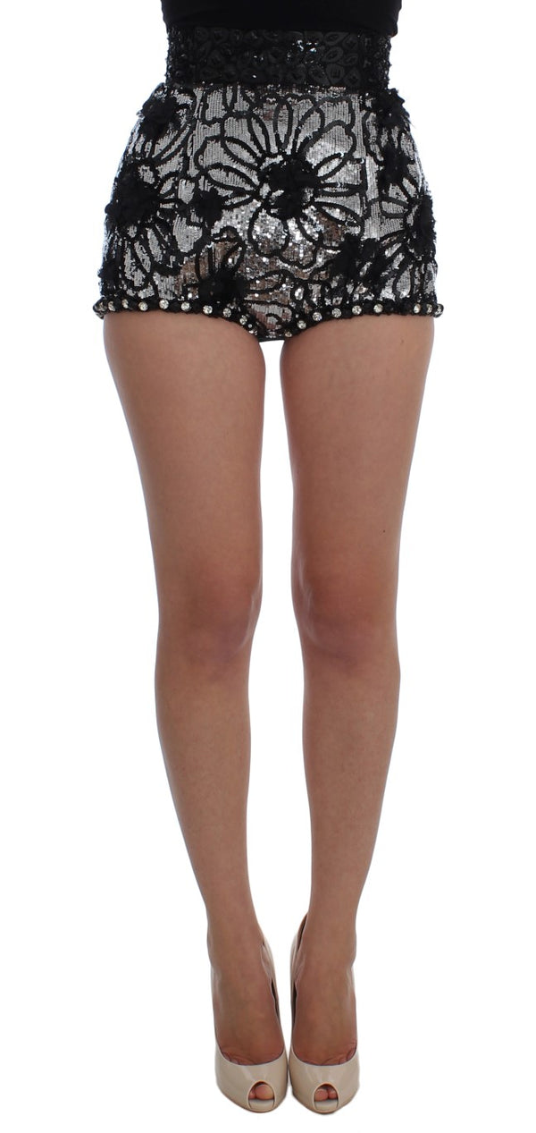 Dolce & Gabbana 40% Plastic hot pants in black