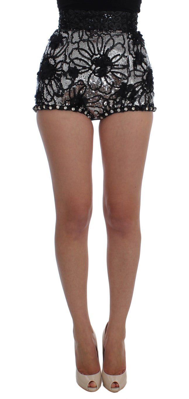 Dolce & Gabbana 40% Plastic hot pants in black