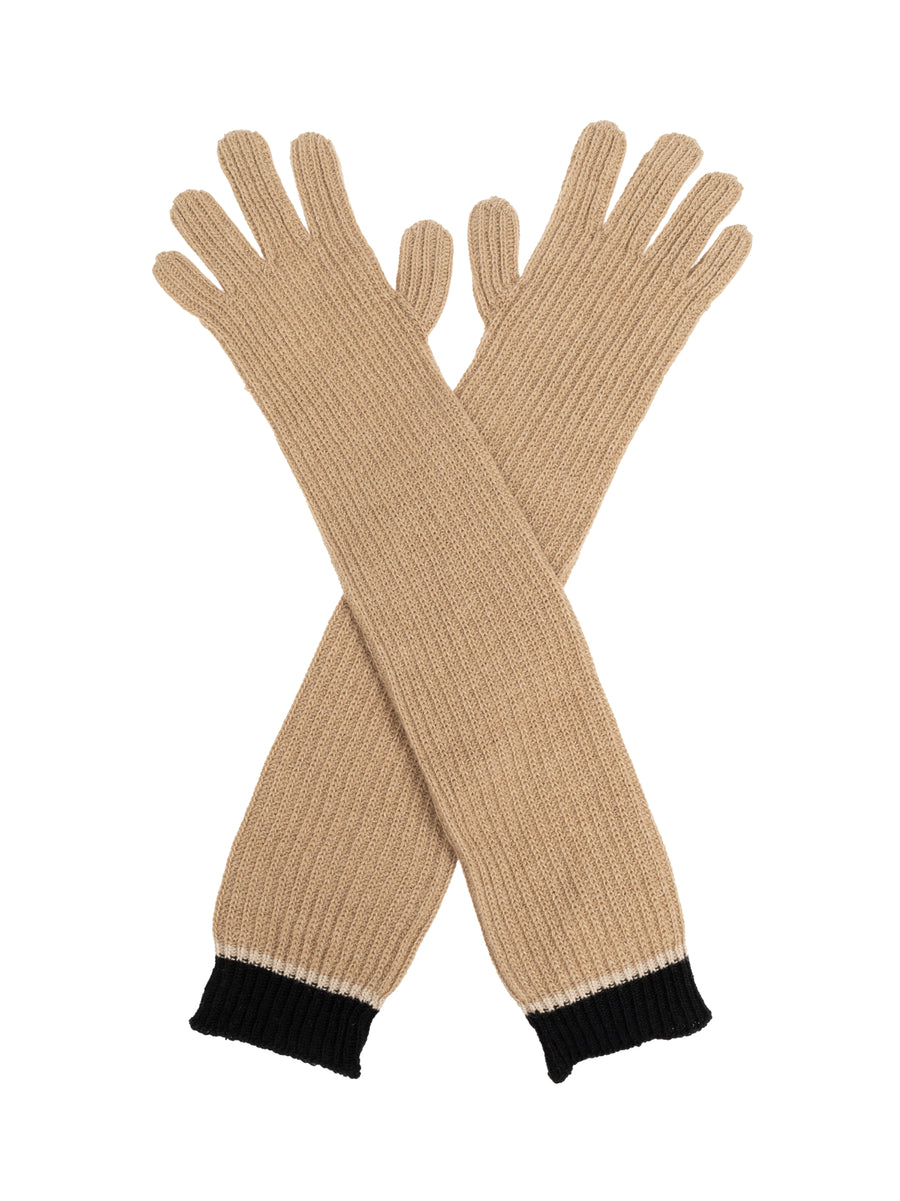 Moschino 40% Wool gloves in beige