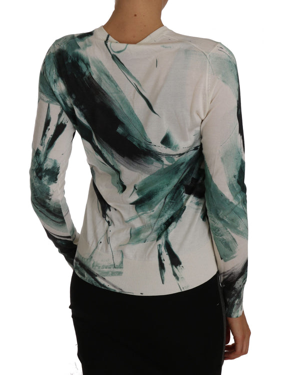 Dolce & Gabbana 100% Silk cardigan in white