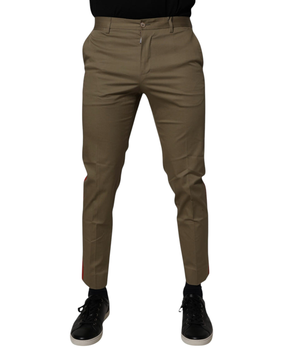 Dolce & Gabbana 97% Cotton 3% Elastane trousers in brown