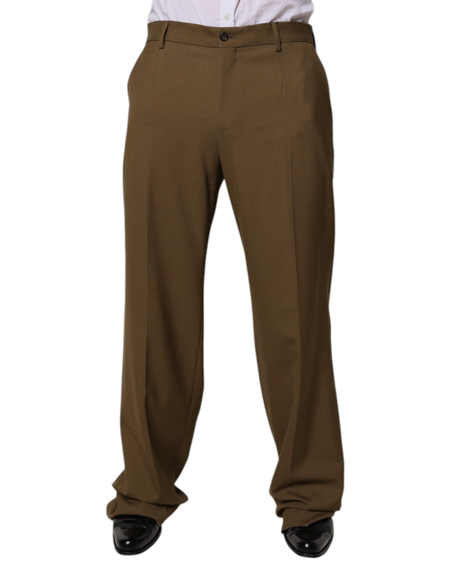 Dolce & Gabbana 97% Virgin Wool 3% Elastane trousers in brown