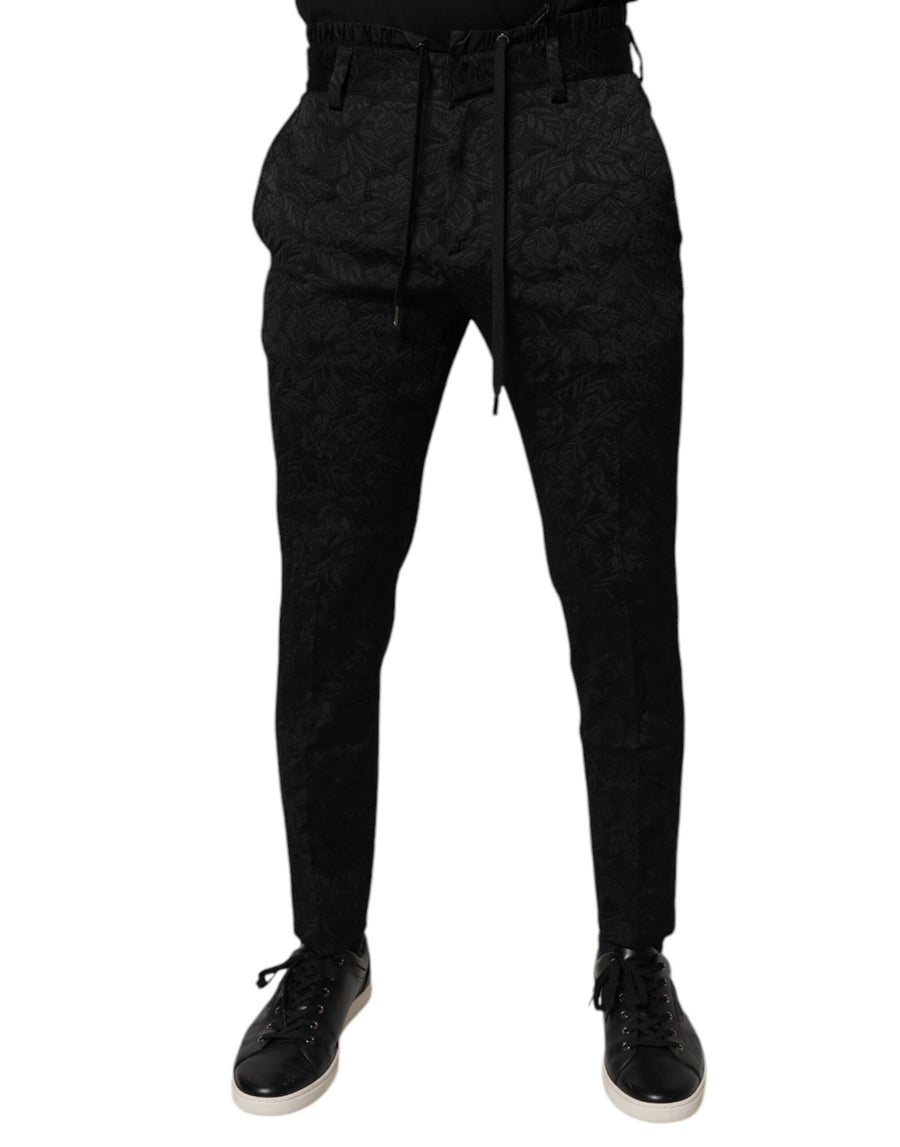 Dolce & Gabbana 47% Polyester 20% Acetate 17% Nylon 14% Viscose 2% Elastane trousers in black