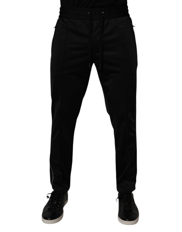 Dolce & Gabbana 100% Polyester joggers in black