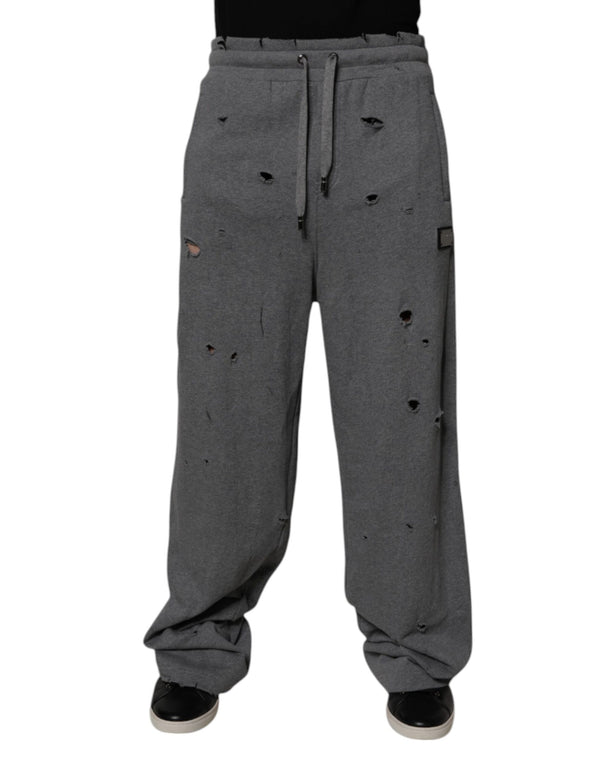 Dolce & Gabbana 100% Cotton joggers in gray