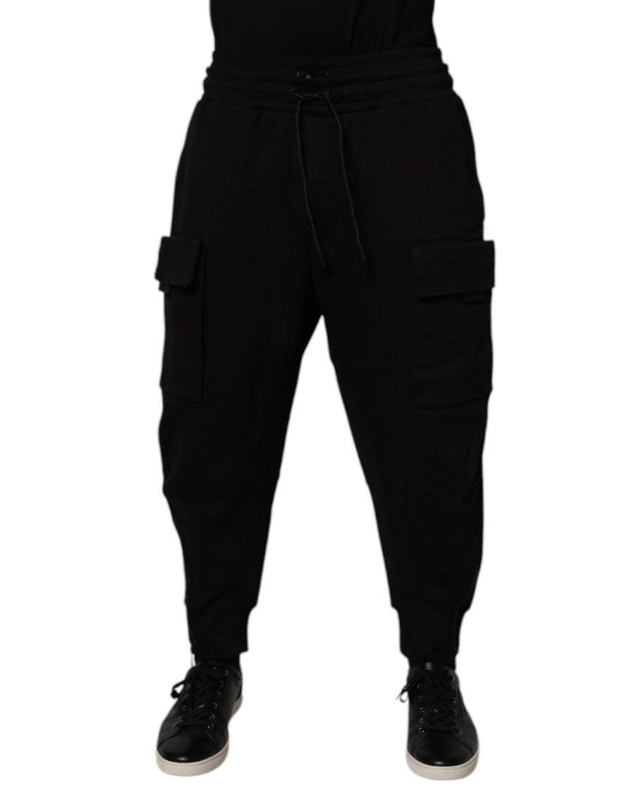 Dolce & Gabbana 70% Cotton 30% Nylon joggers in black