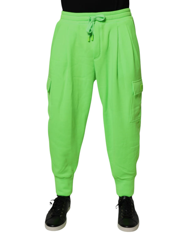 Dolce & Gabbana 100% Polyester joggers in green