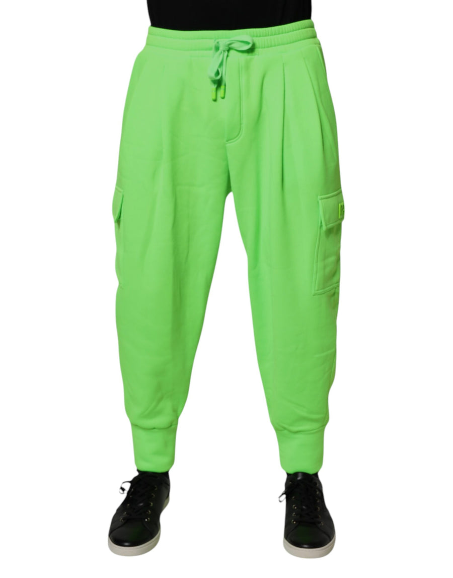 Dolce & Gabbana 100% Polyester joggers in green