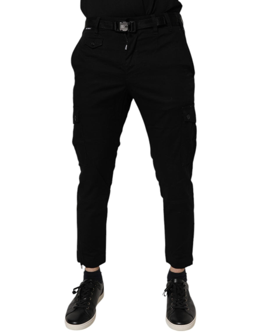Dolce & Gabbana 99% Cotton cargo pants in black