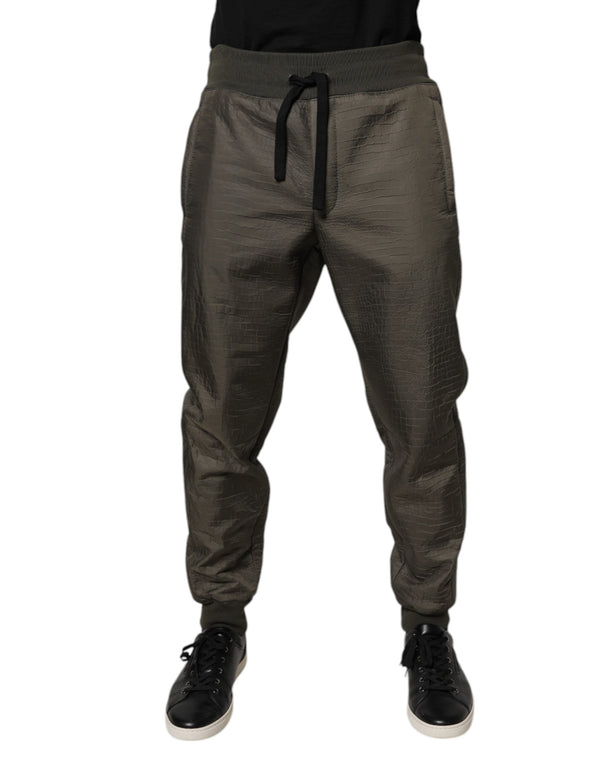 Dolce & Gabbana 100% Lamb Leather joggers in brown