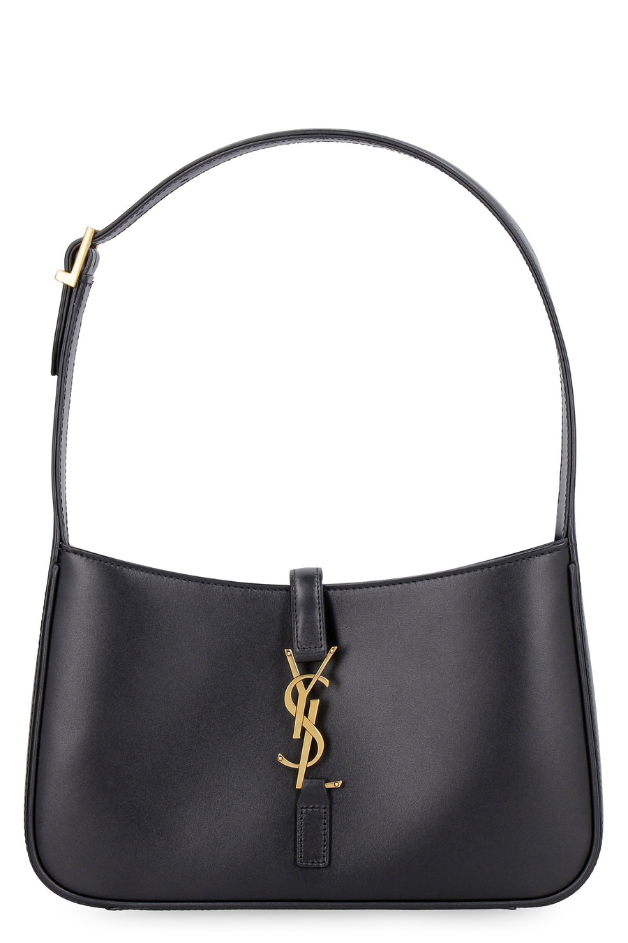 Leather Shoulder Bag Le 5 À 7 Black Calf Handbags