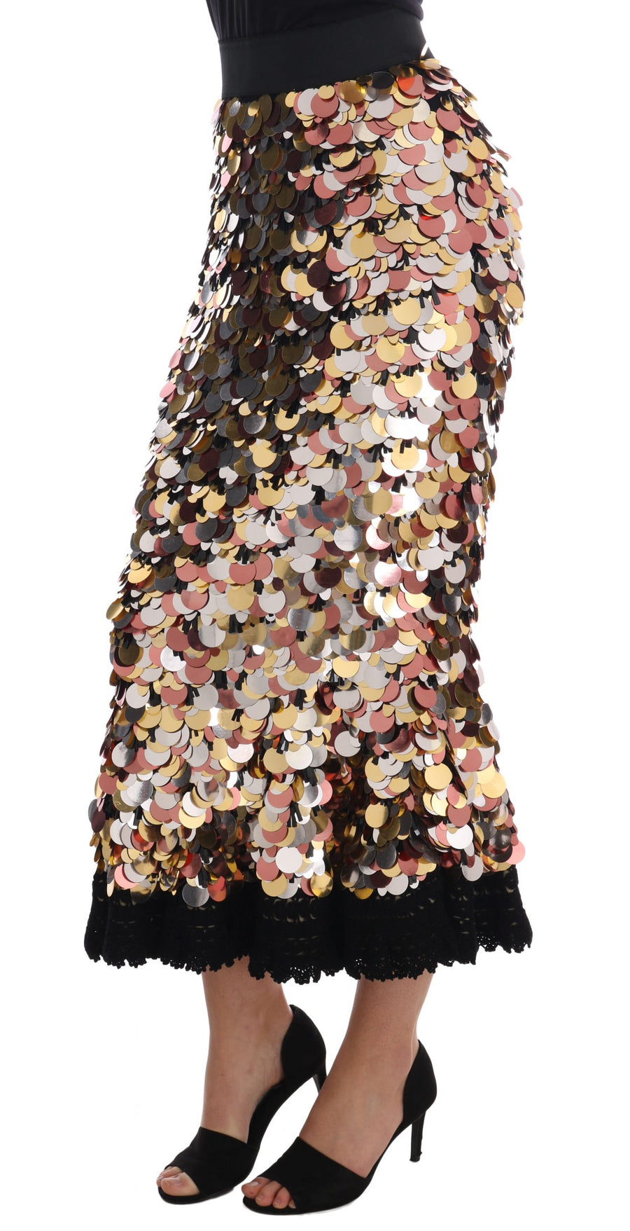 Dolce & Gabbana Shell: 10% Cotton skirt in black