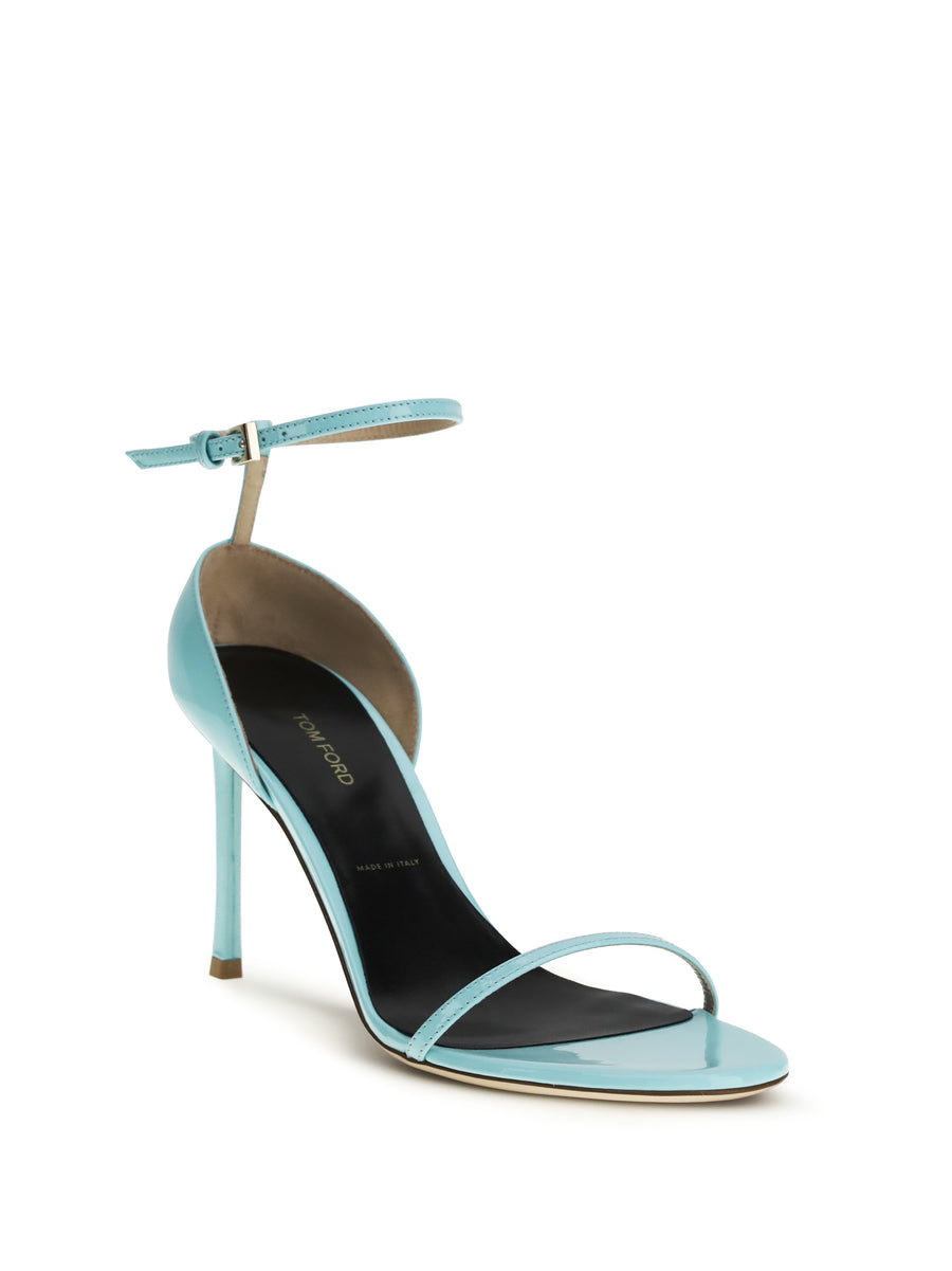 Sandals Vertigo Patent Leather Aqua Calf