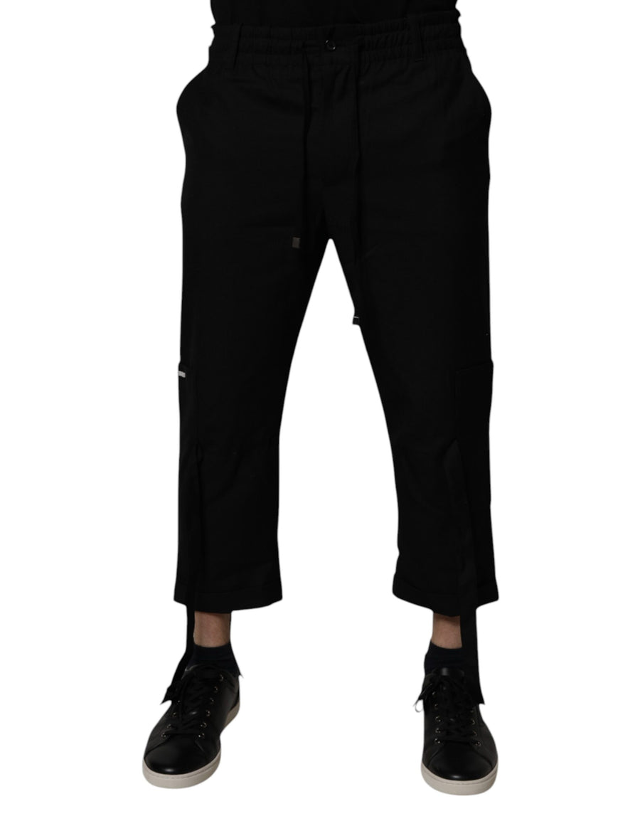 Dolce & Gabbana 55% Polyester 45% Virgin Wool trousers in black