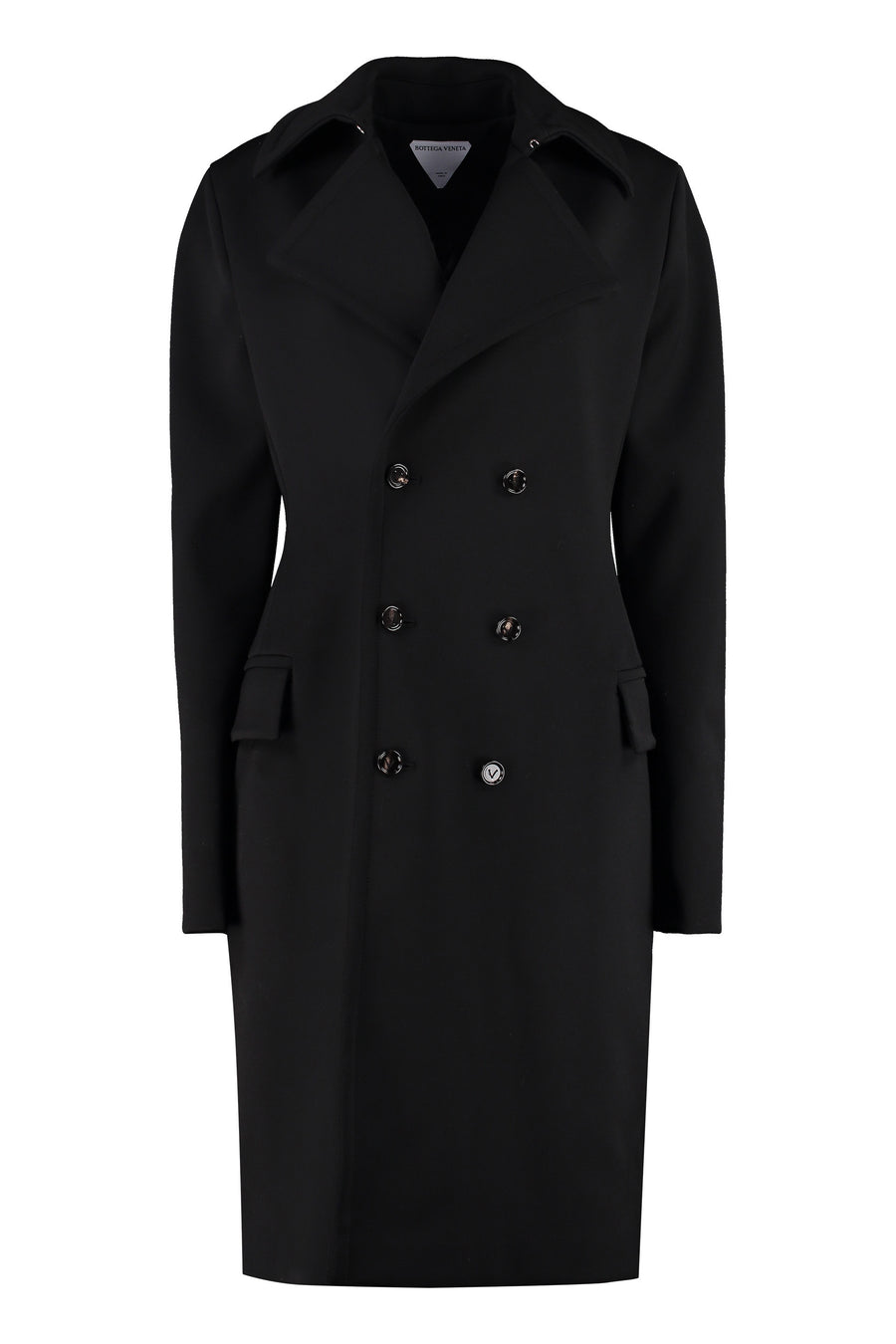 Double-Breasted Wool Coat Black Double Breasted & Peacoats