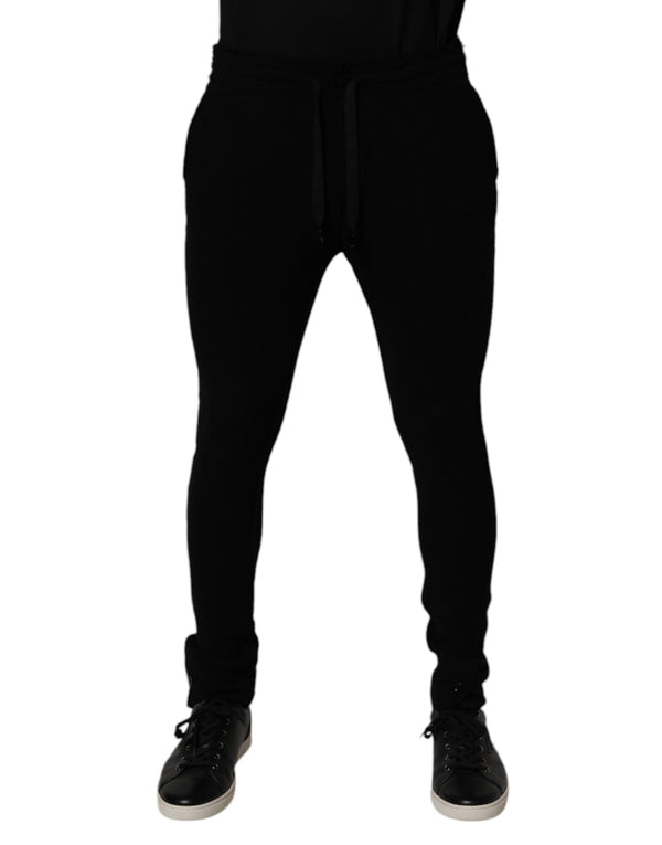 Dolce & Gabbana 100% Cashmere joggers in black