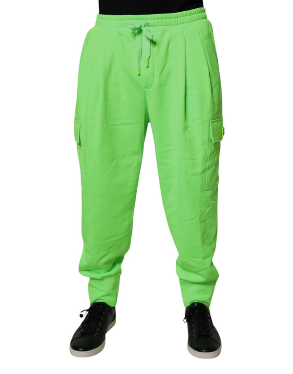 Dolce & Gabbana 100% Polyester joggers in green