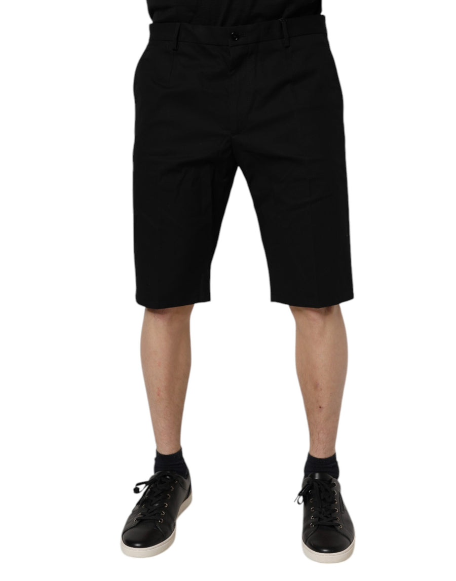 Dolce & Gabbana 97% Cotton 3% Elastane bermuda shorts in black