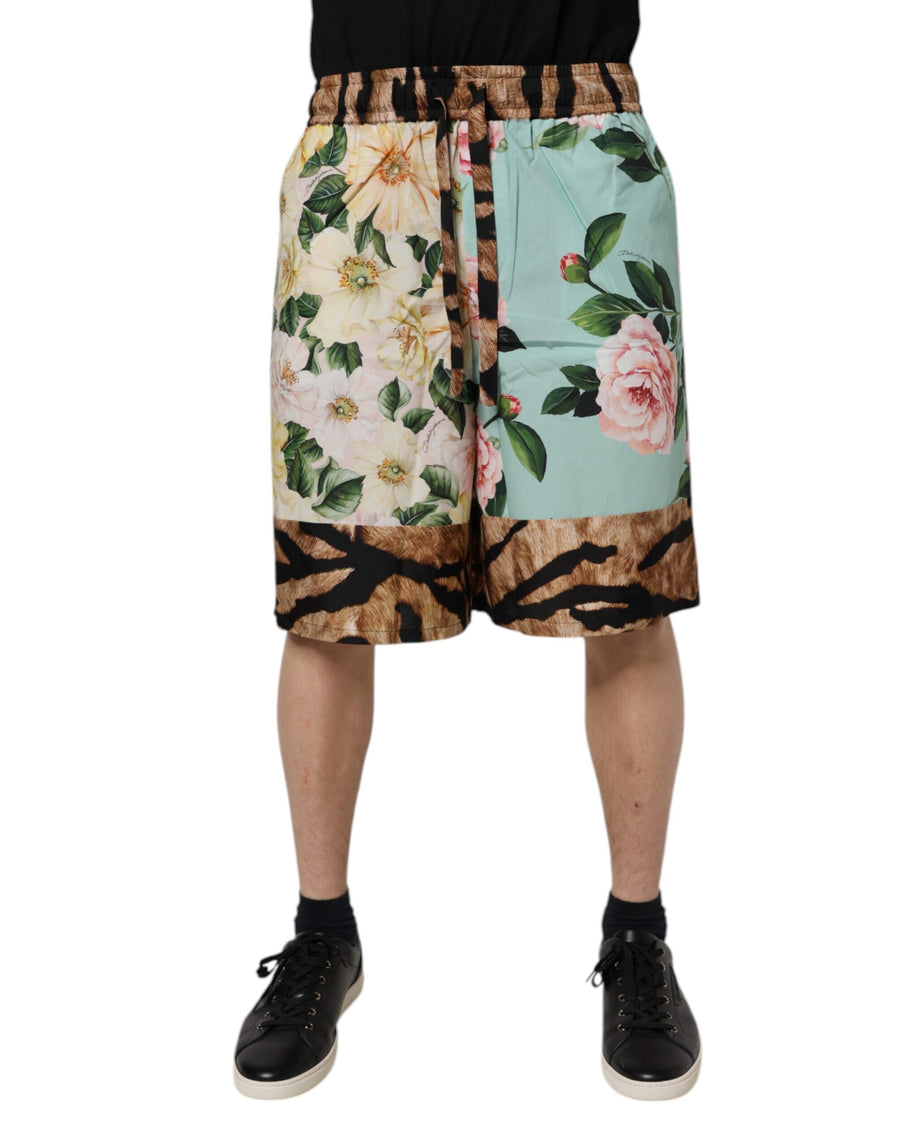 Dolce & Gabbana 80% Cotton 20% Silk bermuda shorts in multicolor