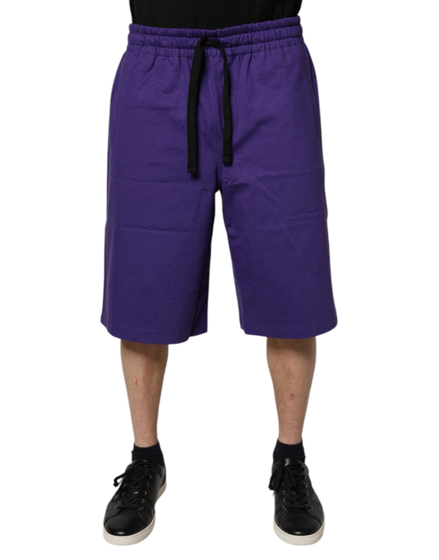 Dolce & Gabbana 100% Cotton bermuda shorts in purple