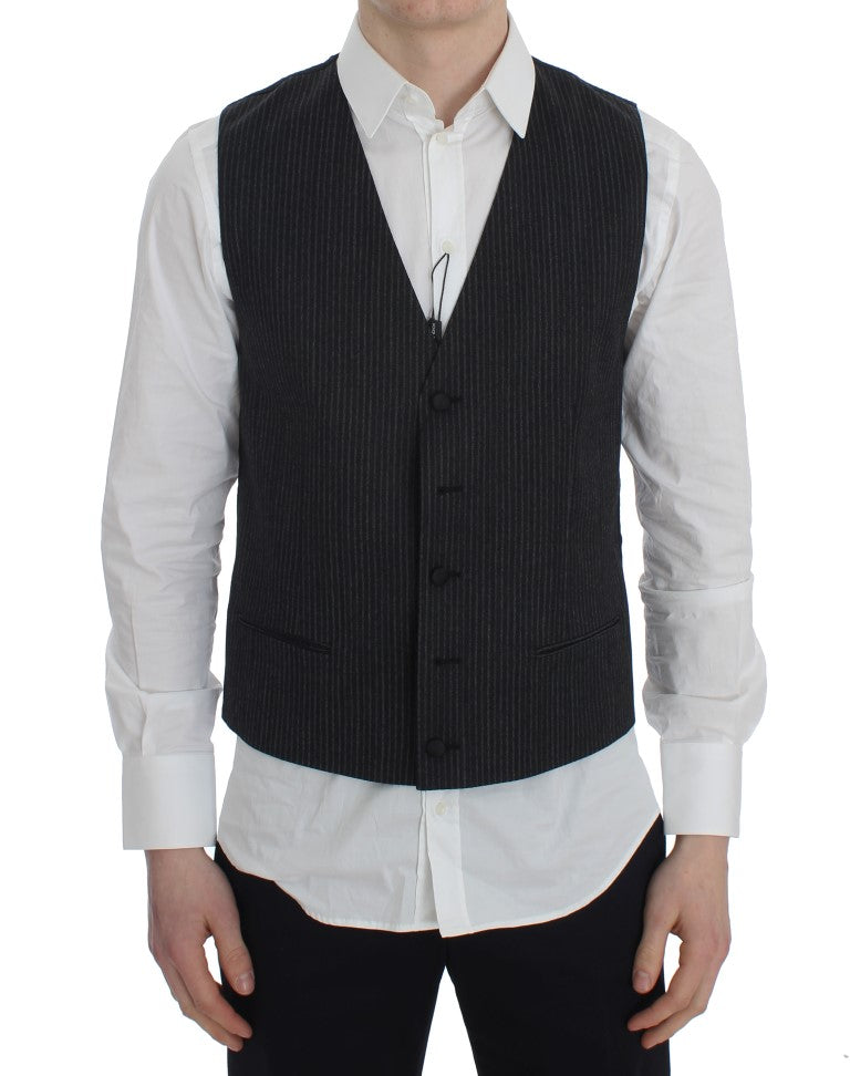 Dolce & Gabbana 98% Wool vest in gray