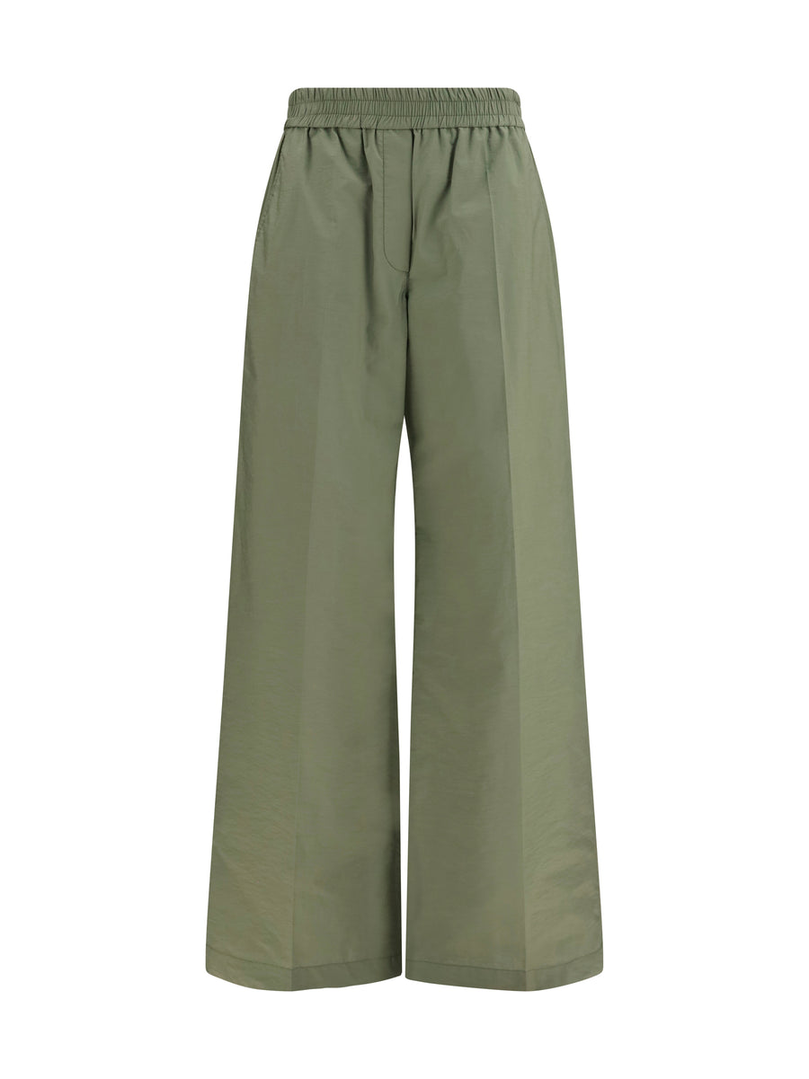 Brunello Cucinelli 75% Cotton trousers in green