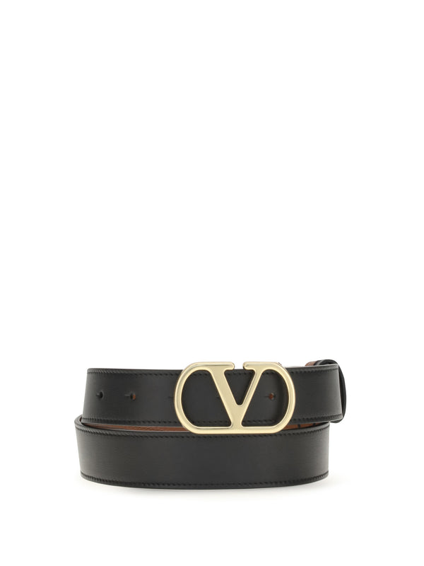 Valentino Garavani 100% Calf Leather Bos Taurus belt in black