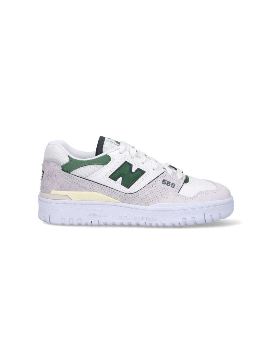 New Balance Leather and suede sneaker in white