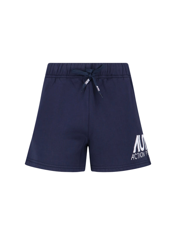 Autry 100% cotton shorts in navy