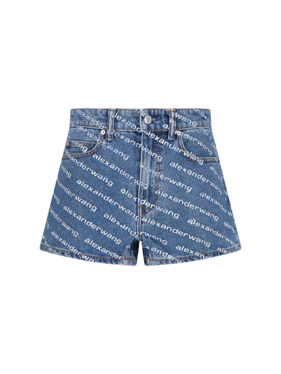 Alexander Wang Body: 100% Cotton denim shorts in blue