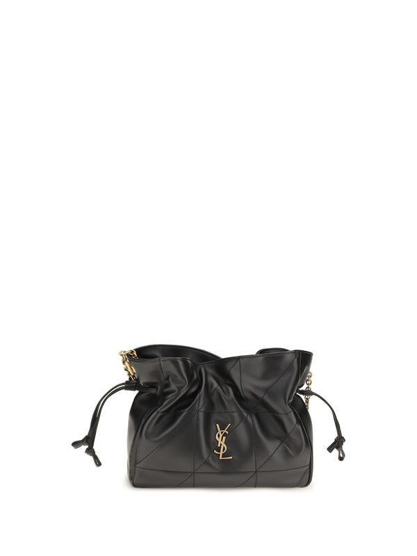 Saint Laurent 100% lamb leather clutch in black