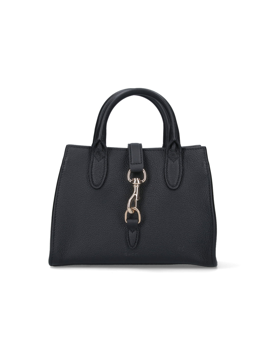 Gucci Calf Skin top handle bag in black