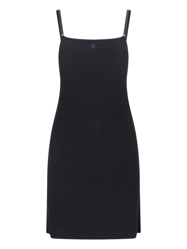 CourrèGes 70% Viscose dress in black