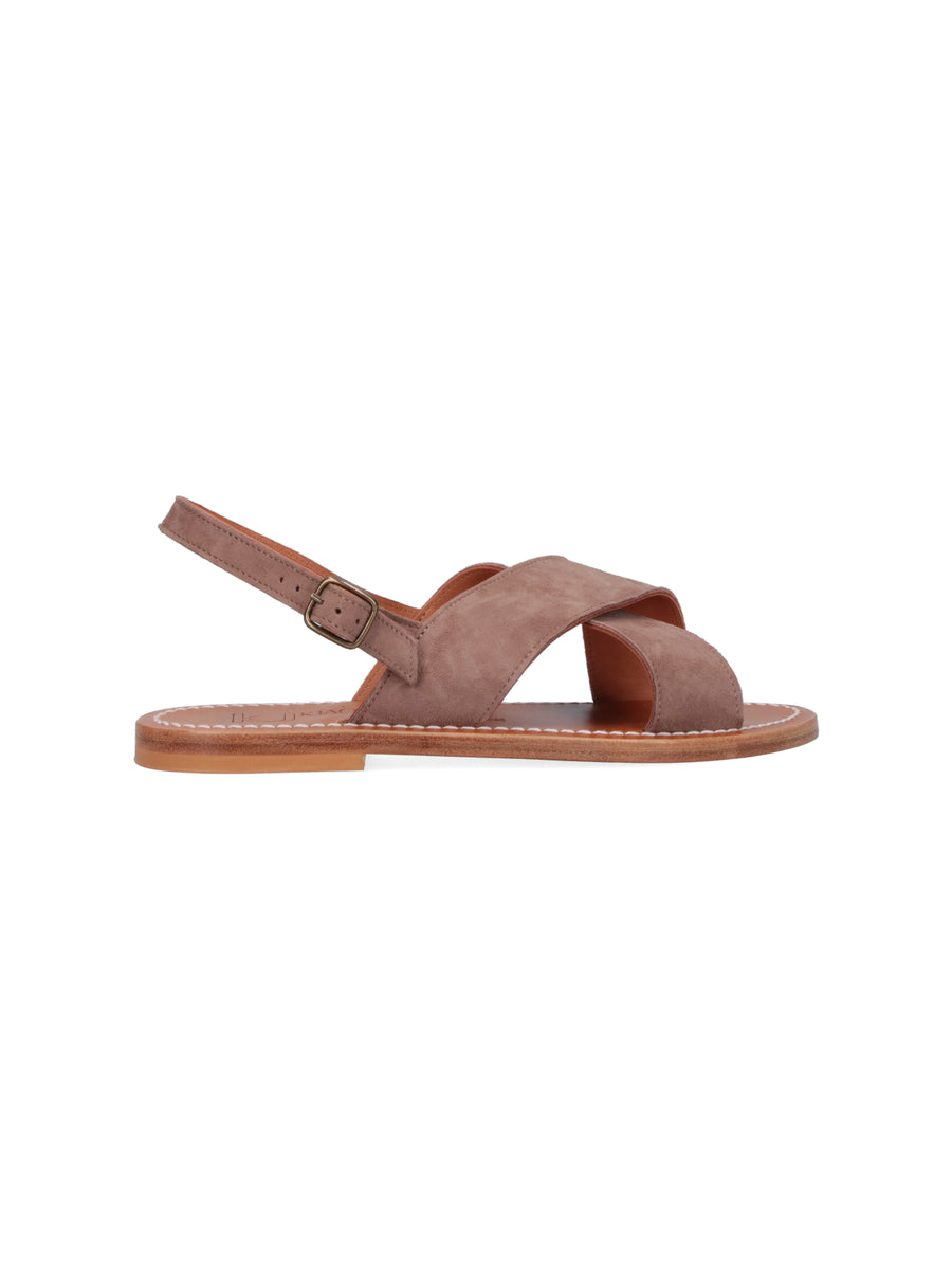 K Jacques St Tropez 100% pelle sandal in brown
