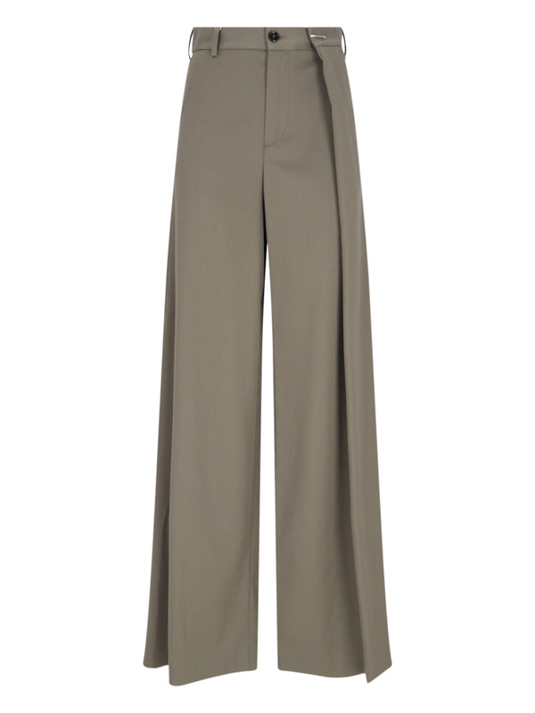 MM6 Maison Margiela 54% Polyester trousers in green