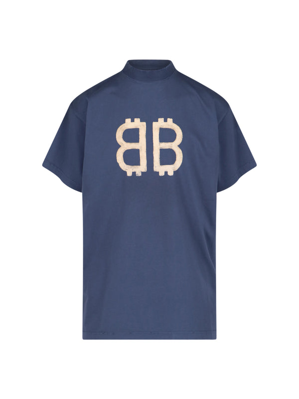 Balenciaga Tovu Outer Fabric: 100% Cotton t-shirt in blue