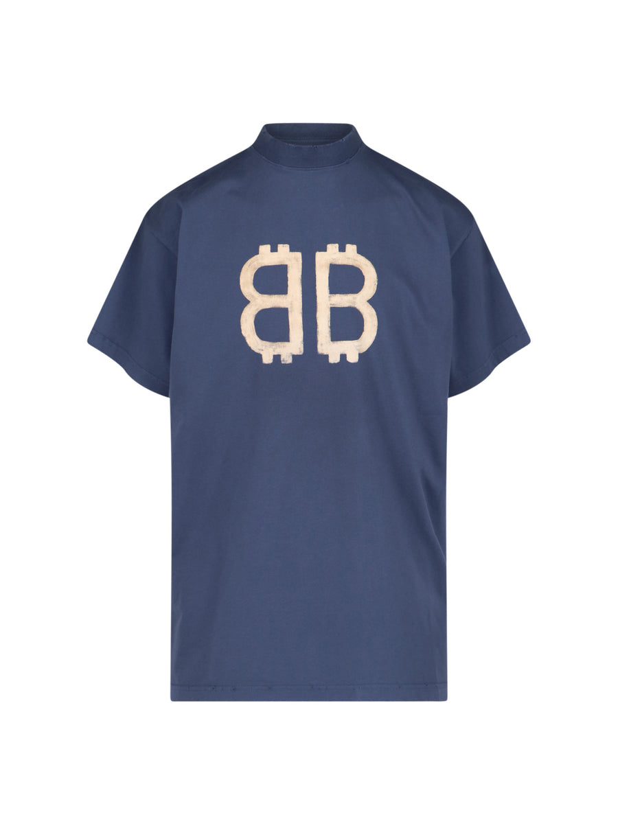 Balenciaga Tovu Outer Fabric: 100% Cotton t-shirt in blue