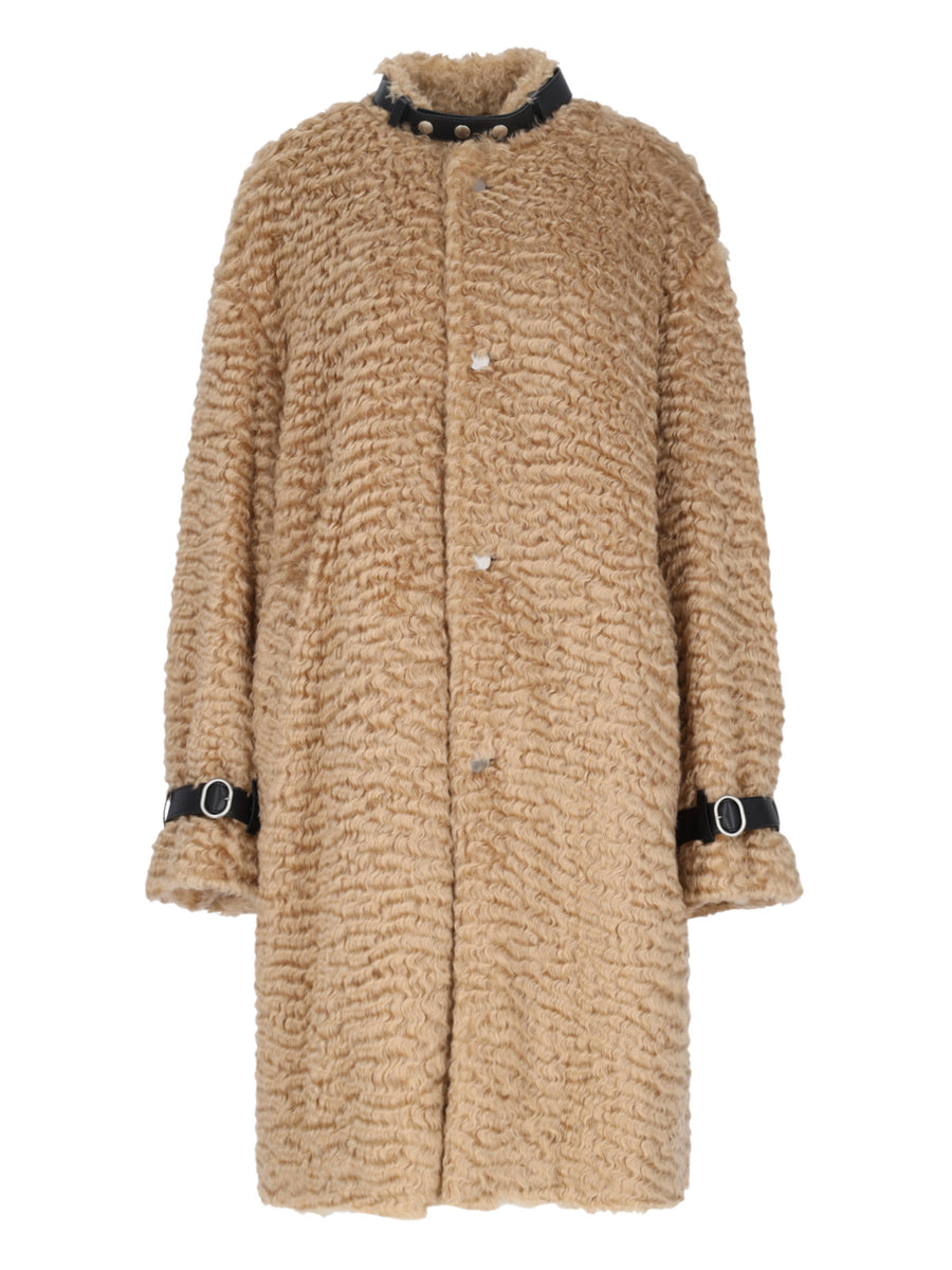Jil Sander 68% Mohair coat in beige