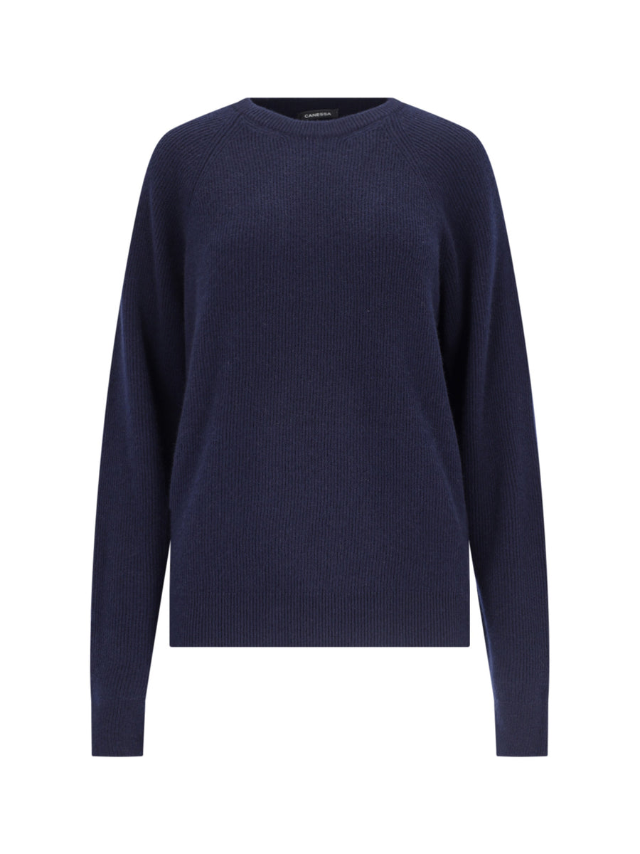 Canessa 100% Cashmere sweater in navy