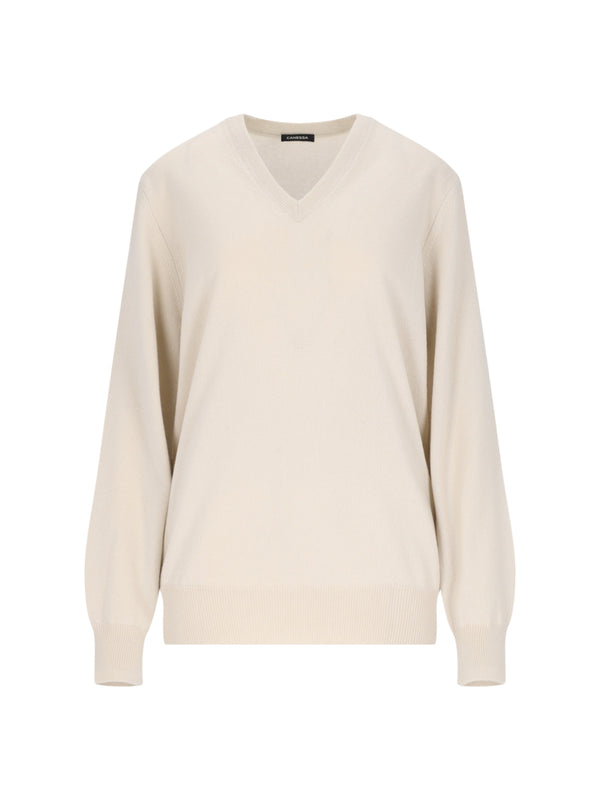 Canessa 100% Cashmere sweater in white