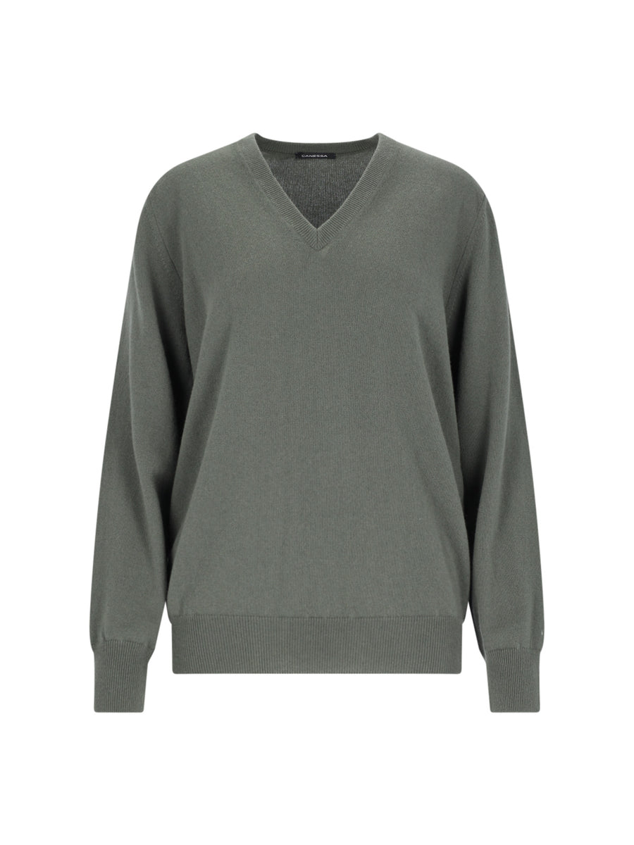 Canessa 100% Cashmere sweater in green