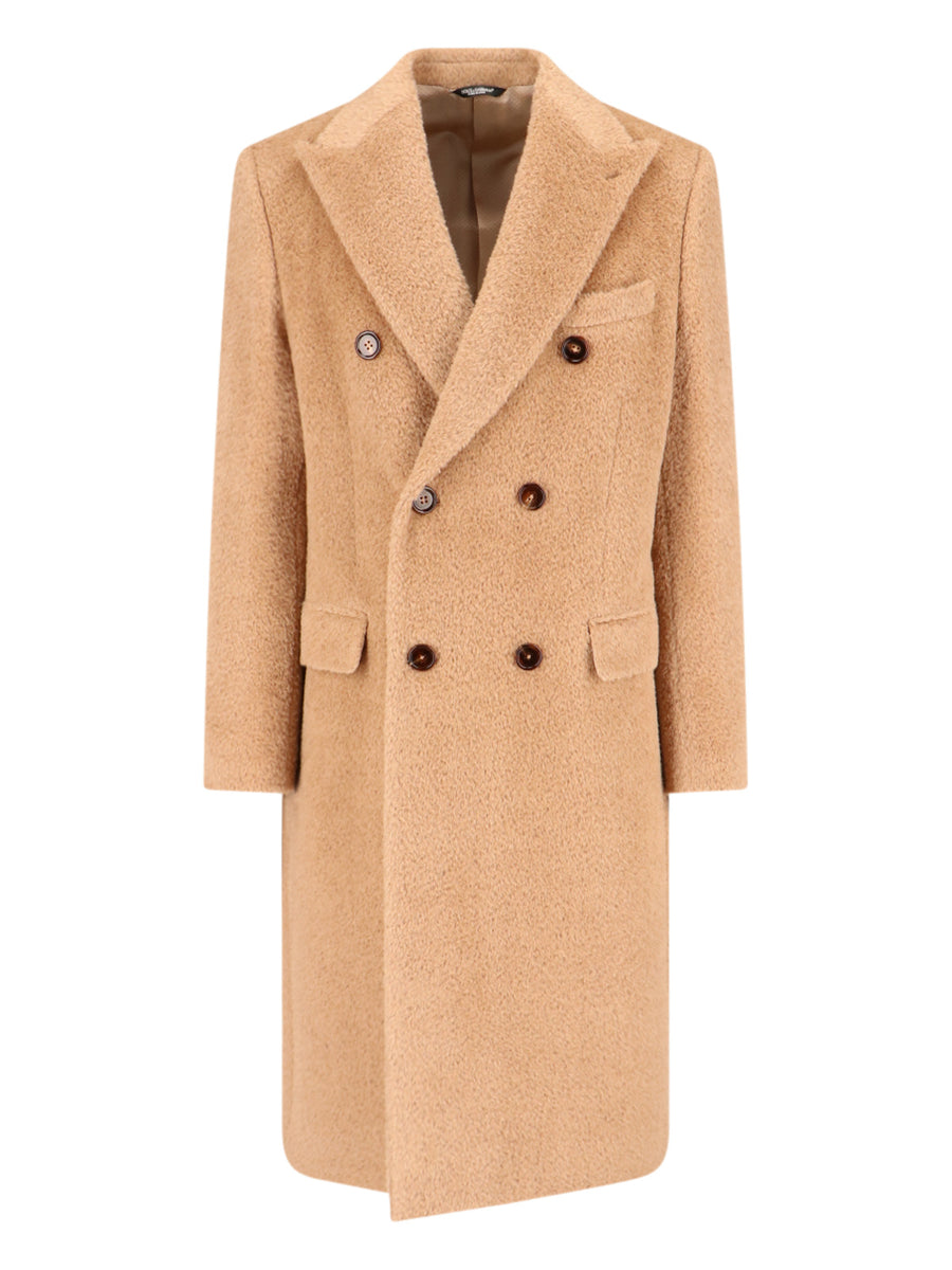 Dolce & Gabbana Humtx 51% Lama coat in beige
